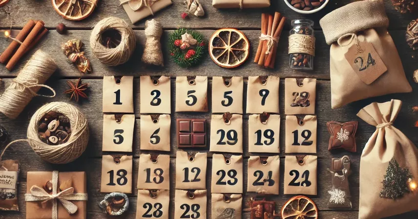 DIY Schokoladen-Adventskalender - versch. Materialien