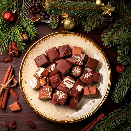 Köstliche Dominosteine, feine Pralinen